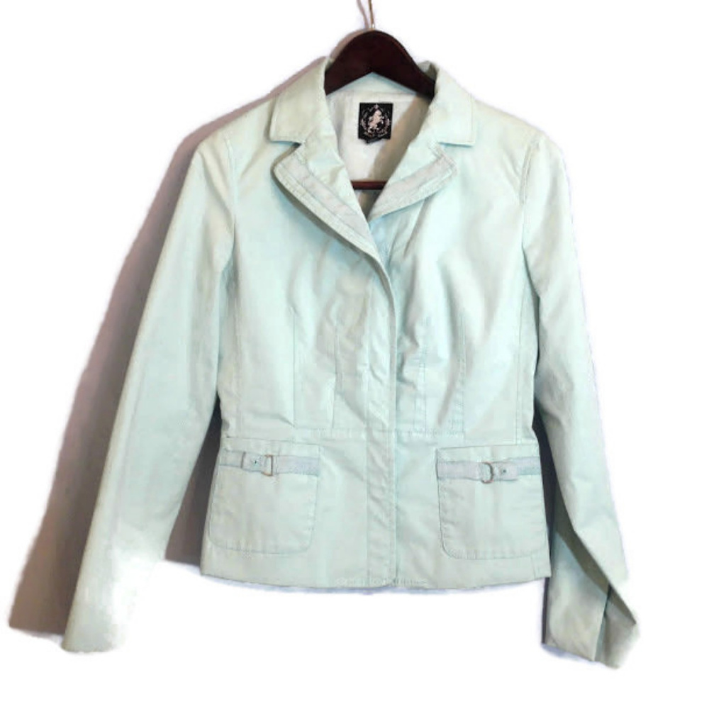 Think Tank Womens Light Robin’s Egg Blue Jacket Size S